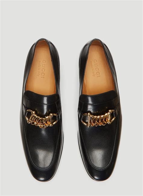 ice lolly gucci shoes|Gucci Ice Lolly Leather Chain Loafers in Black for Men .